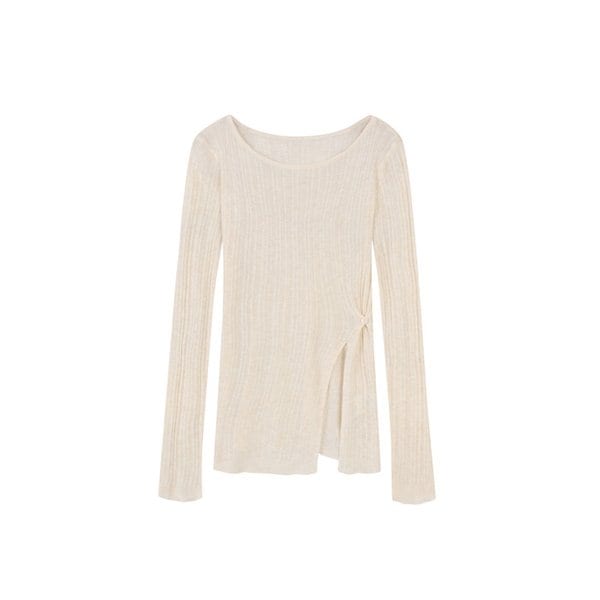 사이드 슬릿 단추 풀오버 (TJUCH7941)