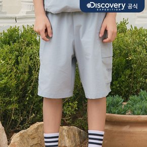 키즈 프레시벤트 경량 우븐 아노락 셋업 트레이닝 반바지 (L/GREY) _