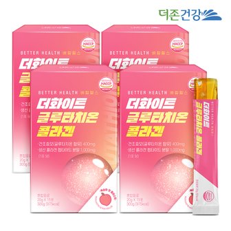 더존건강 배럴헬스 더화이트 글루타치온 콜라겐 젤리 스틱 복숭아맛 15포 4박스