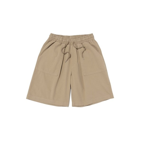 코튼 퍼티그 버뮤다 팬츠 (베이지)