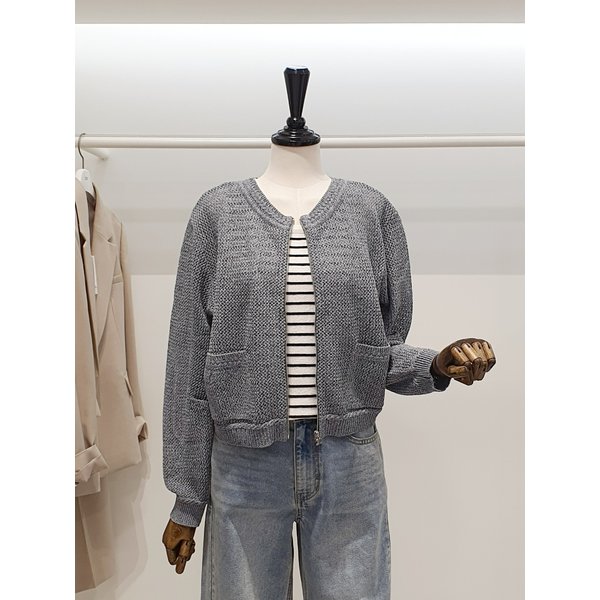 [파주점] 쥬크 주크 뒷판 레터링 메쉬 니트 가디건 V262KSL934