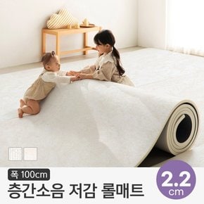 층간소음저감 PVC롤매트 22T 100x100x2.2cm (미터단위)