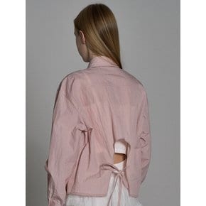 Nylon Backless Shirts_Pink