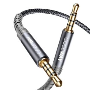 3.5스테레오 4극 AUX 메탈 케이블 0.5M WA35-0.5M 패브릭재질 Hi-Fi 금도금 WA35-0.5M 코드웨이 티