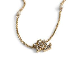 파베 로고 앤 포 펄 펜던트 네크리스(WALRJWL0K420091710)