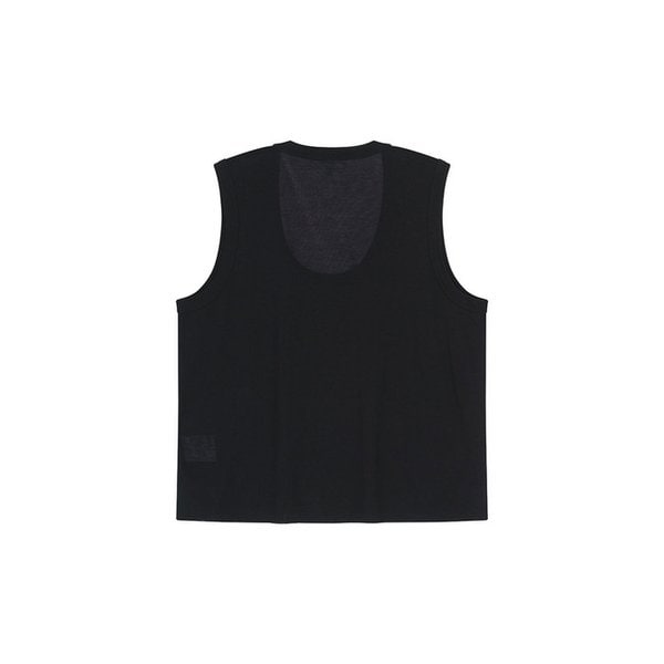 U-NECK SLEEVELESS TOP (BLACK)