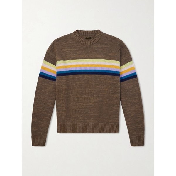 페키시 레인보우 스트라이프 코튼 울 블렌드 스웨터 46376663163042752