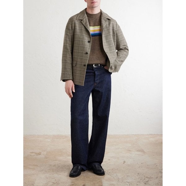 페키시 레인보우 스트라이프 코튼 울 블렌드 스웨터 46376663163042752