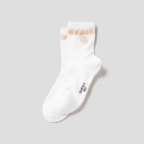 FW25 여성 스트라이프 미들삭스 - 화이트 (BE58KTA121)