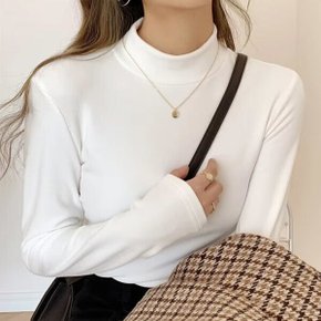 벨라도나 여성 윈터패션 따끈한 웜업기모 터틀넥티 목폴라티셔츠 BD24W411