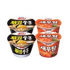 너만아는과자점 농심 컵라면(대) 튀김우동2+새우탕2