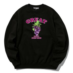 GREAT 크루넥 맨투맨(블랙)