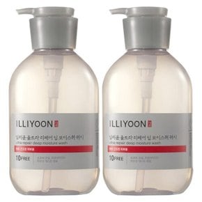 일리윤 울트라리페어 딥모이스춰 워시 바디워시 약산성 바디클렌저 500ml 2개