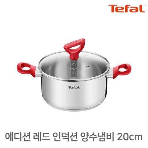 테팔 에디션레드 인덕션 스텐 양수냄비 20cm / 라면냄비 국 전골 자취 신혼