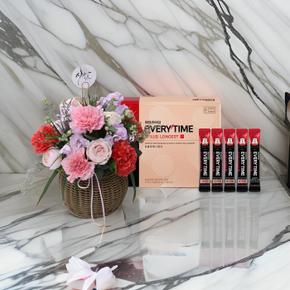 효도 카네이션+정관장 에브리타임 롱기스트 어버이날,스승의날,감사선물,카네이션,카네이션선물,꽃선물,꽃배송,익일배송