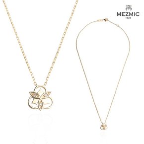 브레이브 심볼  꼬냑 다이아몬드 목걸이  14k Gold