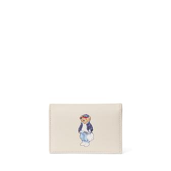 폴로 랄프 로렌 여성 폴로 베어 레더 플랩 카드 케이스(WAPOSLG02320088101)