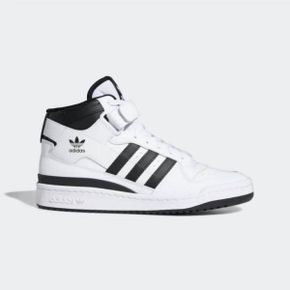 4317639 Adidas Mens Forum Mid Shoes In Footwear White / Core Black