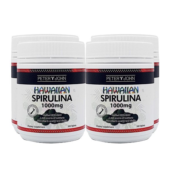 피터앤존 하와이안 스피루리나 1000mg 300정 4개