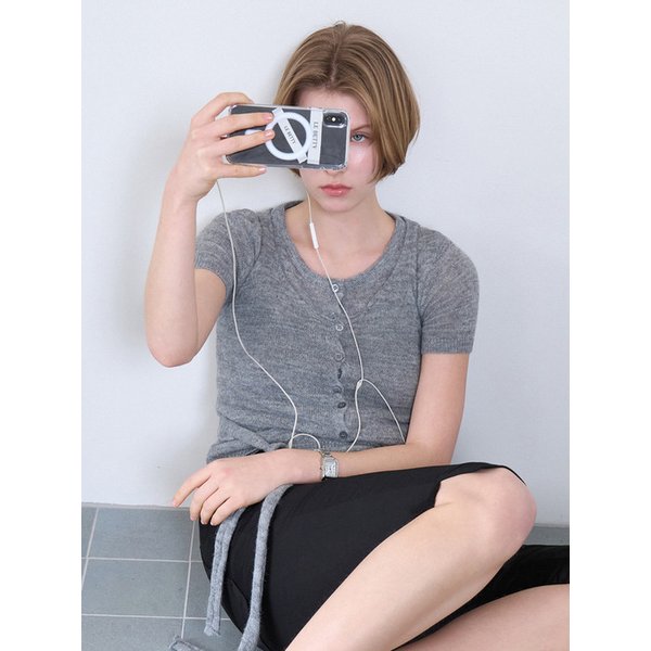 [세트]랩 나시+ 하프 가디건 딥그레이 BE077