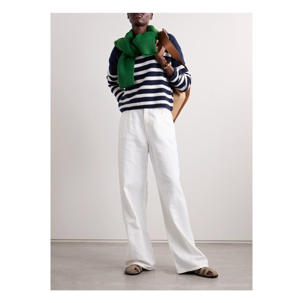 라 리뉴 미니 투쥬 스트라이프 캐시미어 스웨터 네이비 1647597336305031