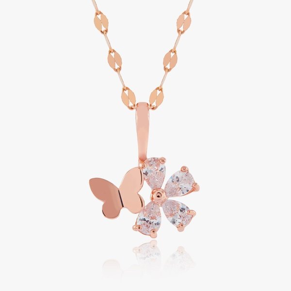 14K 크리스 나비 금 목걸이