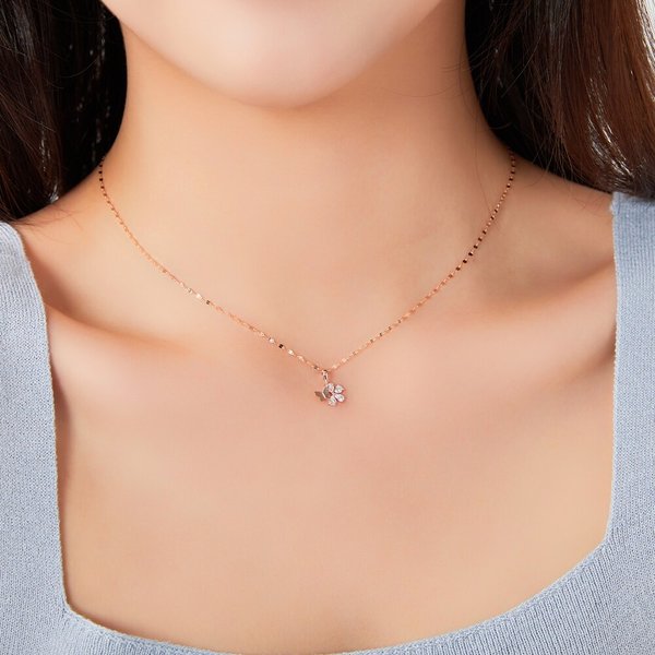 14K 크리스 나비 금 목걸이