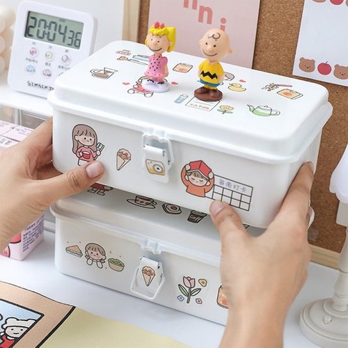 사각 틴케이스 다용도 철제 보관함 스티커포함 상품이미지 4