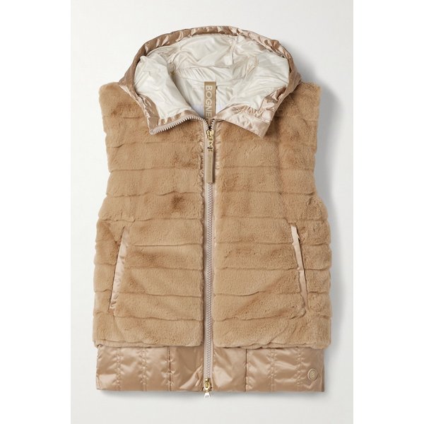 유미 후드 퀼티드 플러시 다운 스키 조끼 46376663162955025