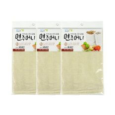 바른생활 면주머니(특대 34x44cm)-3개 찜시트 찜기깔개 면보