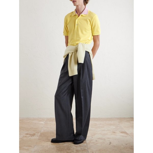 슬림핏 라이오셀 코튼 블렌드 피케 폴로 티셔츠 46376663163003336