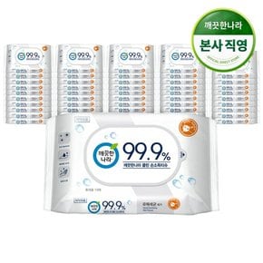 99.9% 클린 손소독 물티슈 휴대용 10매 x 50팩