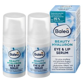 독일 내수용 Balea 발레아 뷰티 히알루론 아이 립 세럼 15ml 2개