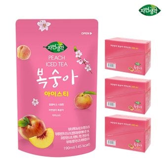  자연생각 복숭아 아이스티 190ml x30팩 (빨대포함)