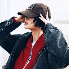 부클 자수 코듀로이 볼캡 EMQ9AHT020