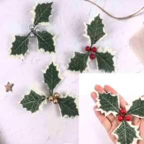 크리스마스 잎 장식 가렌드 트리 만들기 꾸미기 홈 파티 데코 나무 조화 까페 인테리어