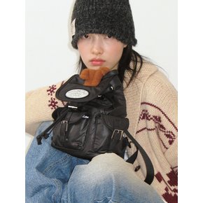 lotsyou_Nostalgia chubby Backpack Black