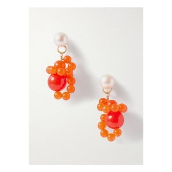 COMPLETEDWORKS 컴플리티드워크  골드 버메일 진주 비즈 이어링 오렌지 46376663162862987