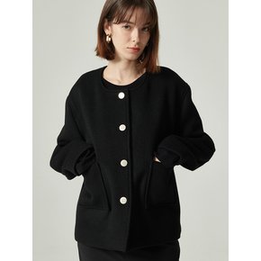 NANA Wool Round-Collar Outer (Winter Black)