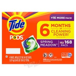 타이드 포즈 세탁세제 캡슐세제 156개 TIDE PODS LAUNDRY DETERGENT SPRING MEADOW