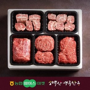 [냉동/냉장][농협영주한우]정성드림 갈비혼합세트1호 (찜갈비x2/불고기/국거리(양지)/산적) / 3.0kg