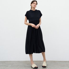 KNIT FLARE DRESS_BLACK