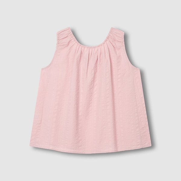 여 소프트 시어서커 민소매 파자마 셔츠 J206201069064