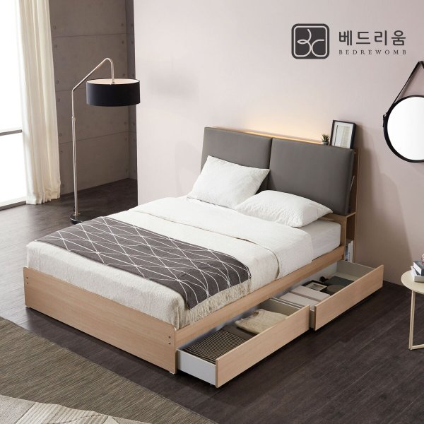금성침대 베드리움블링 LED 서랍침대 Q+릴렉서 허리특허 유로탑(M.H)