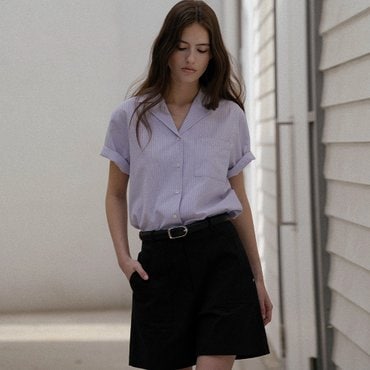 노운베러 V-collar seersucker shirt KNSS03SH03_Purple