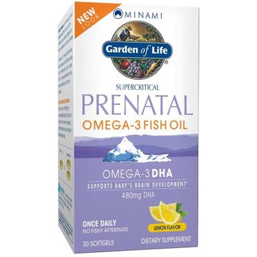  [해외직구] 가든오브라이프 미나미 프리네탈 오메가3 레몬 30정 Garden of Life Minami Supercritical Prenatal Omega-3 Fish Oil Lemon 30