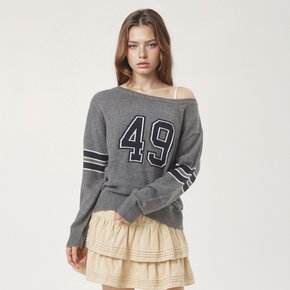 [Cali] Loose-fit Boat neck Pullover WHKAF4T84F