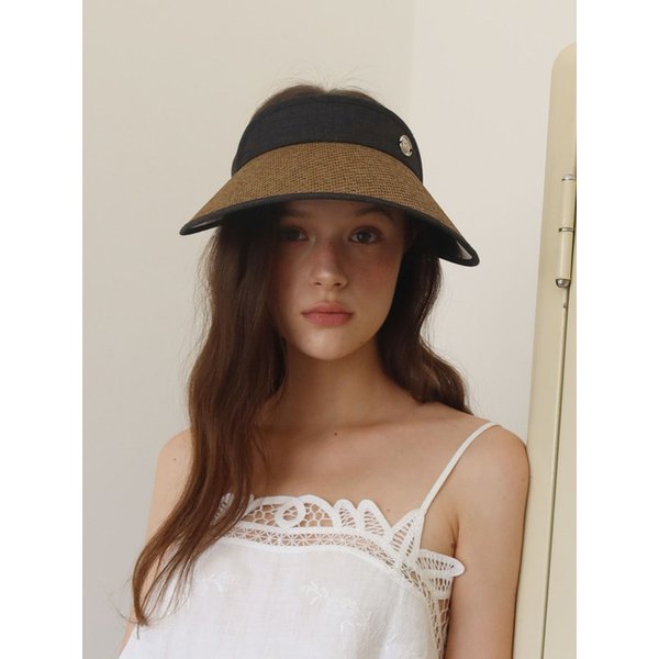Colette Sun Visor Hat_black mocha