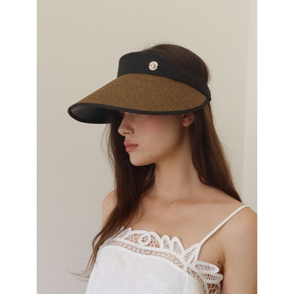 Colette Sun Visor Hat_black mocha
