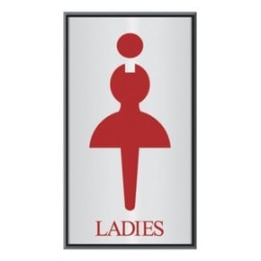 알루미늄표지판 LADIES 100x180mm 회사 화장실 안내